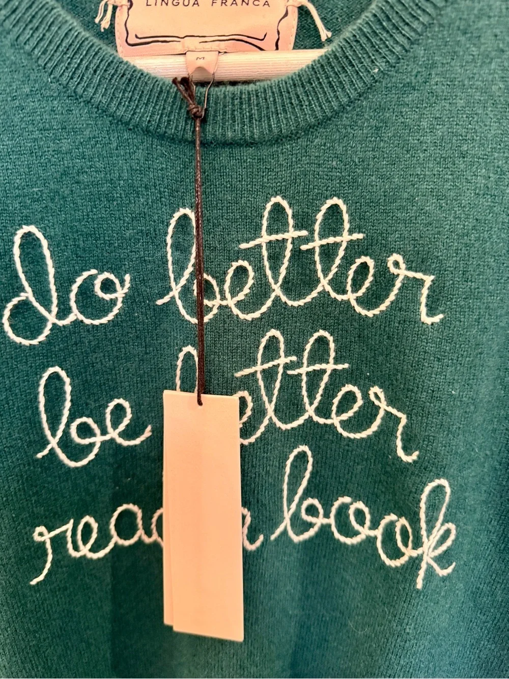 BRAND NEW Women’s Lingua Franca Crewneck Sweater, Size M - Picture 9 of 10